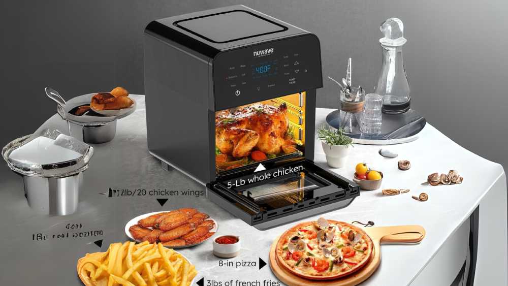 All in one air fryer with digital display
