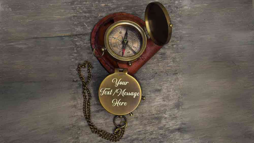 Personalized Gift Compass Bronze