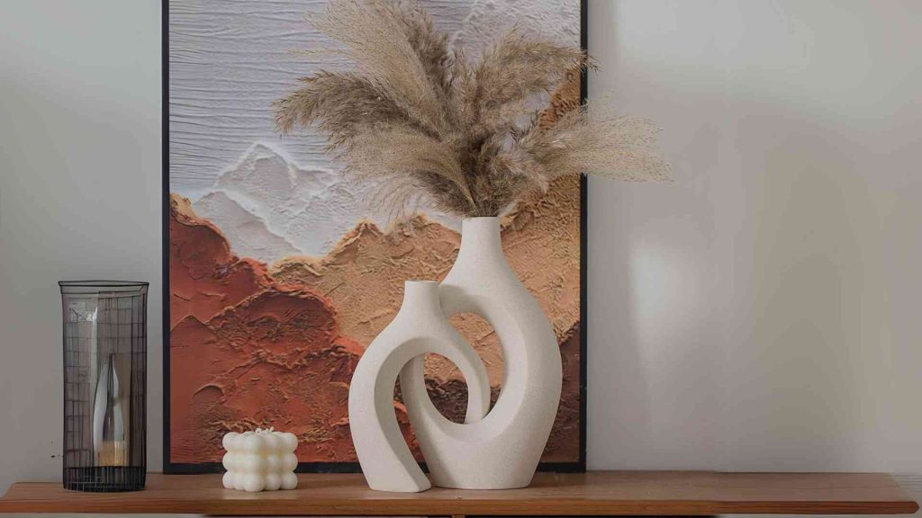 Ceramic Vase set of two for home decor