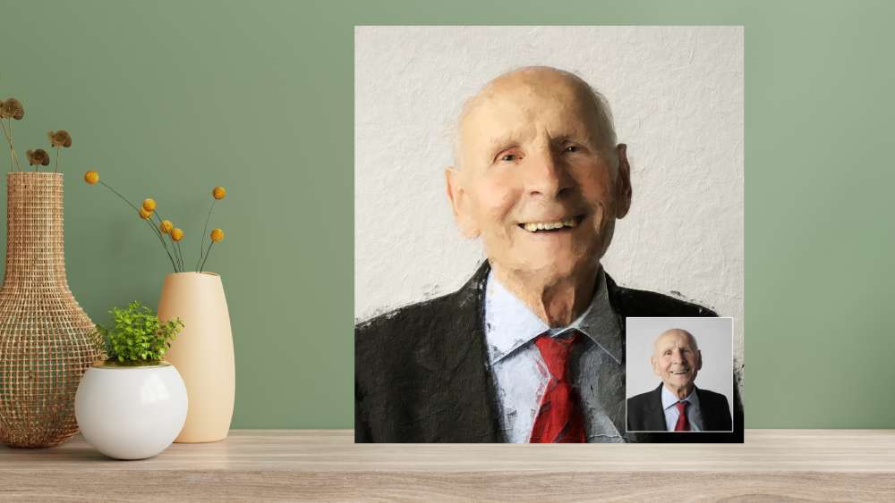 Portrait painting from photo personalized gift wall art