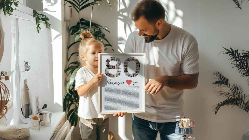 80 reasons we love you custom Photo Collage Birthday Gift