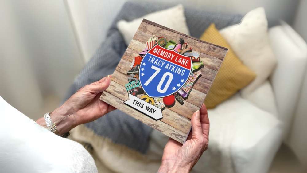 American themed personalized seventieth birthday fact book