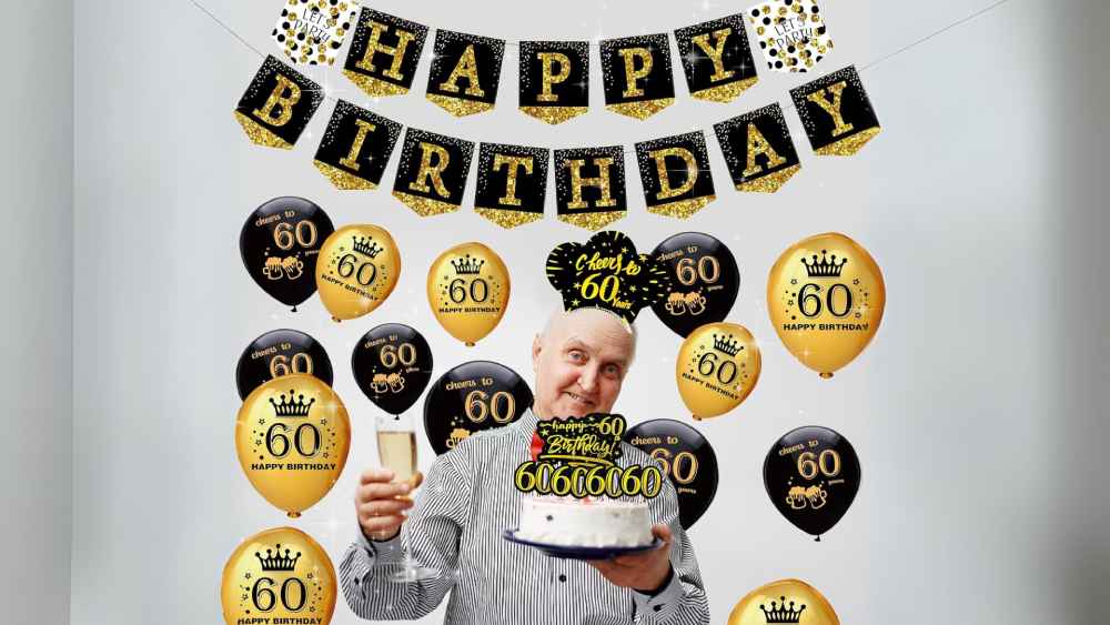 Sixtieth birthday party decorations seventy six pack