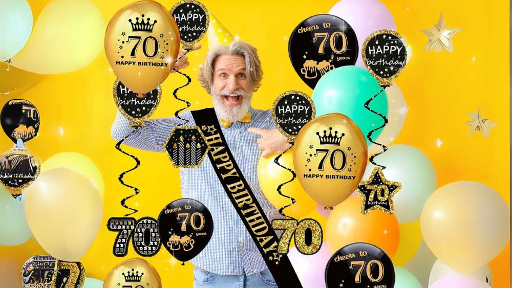 Seventy six seventieth birthday decorations pack