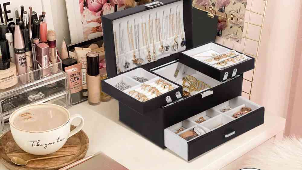 Jewelry Box Storage Organizer With Drawer