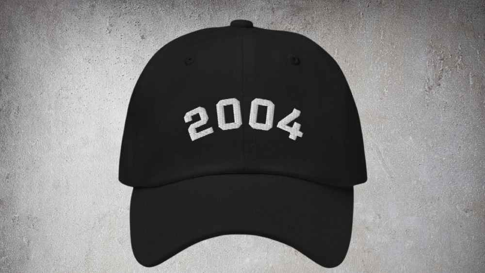 Cotton twill vintage embroidered hat twentieth birthday gift