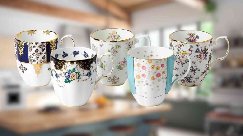 Fine bone china five piece mug set