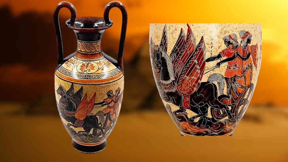 Greek pottery amphora vase Paris