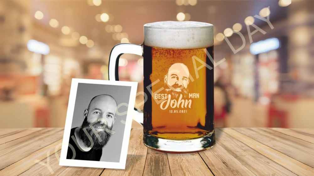 personalized beer mug gift set