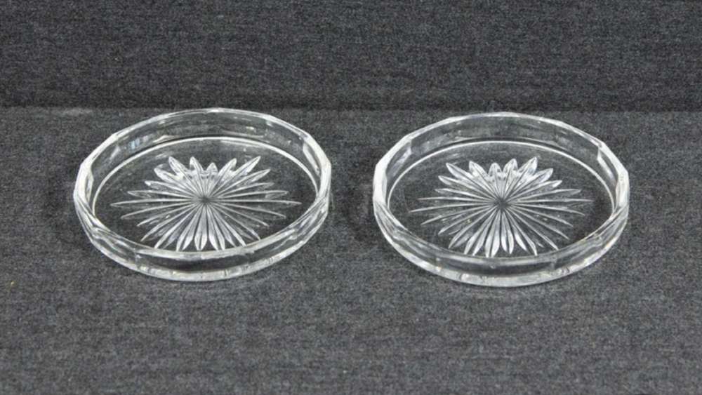 Handmade crystal glass wine bottle coaster anniversary gift
