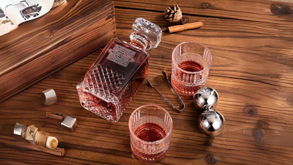 Glass Whiskey Set for Relaxing Night Together