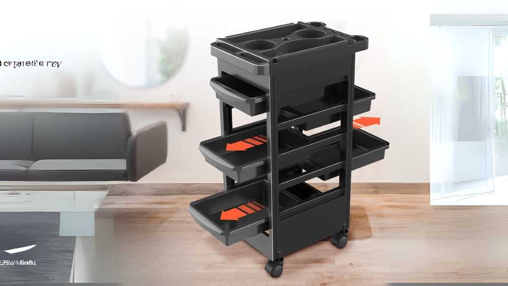 Black Expandable Trolley Cart