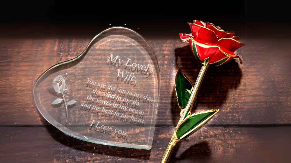 Engraved Wooden Gift Set “To My Beautiful Wife”