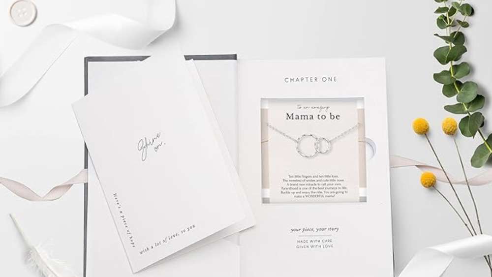Sterling Minimalistic Silver Mama to Be Necklace