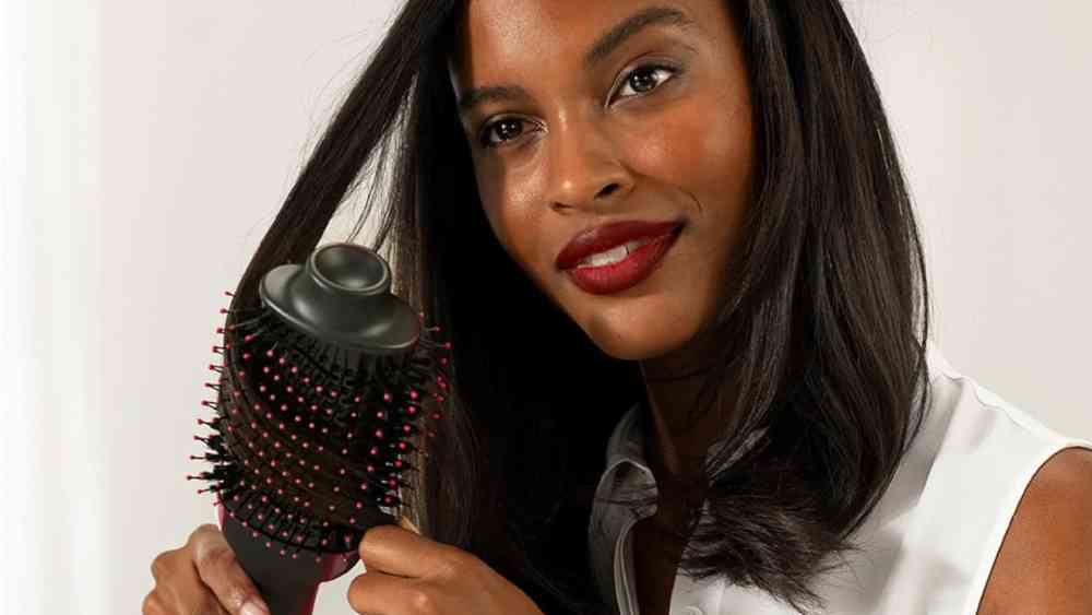 volumizer hot air brush and hair dryer