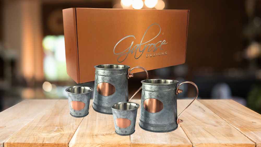 Galrose Galvanized Iron Mint Julep Cups