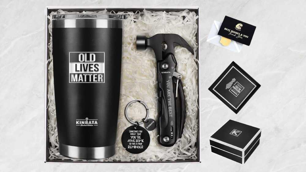 Old lives matter gift set including multitool hammer