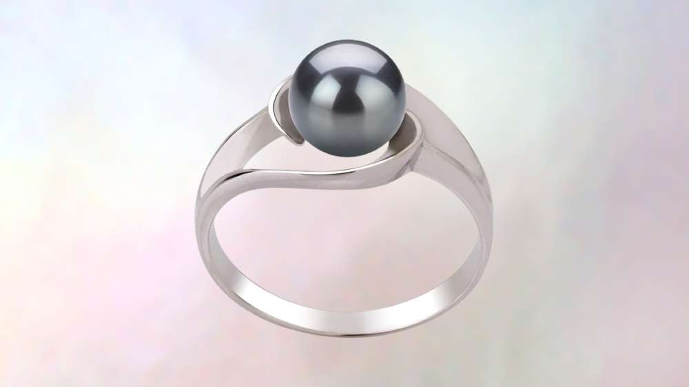 Black pearl ring birthday gift for your daughter
