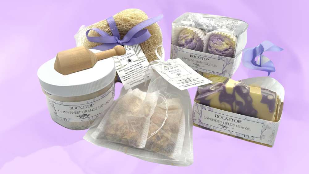 Anxiety relief spa gift basket for women