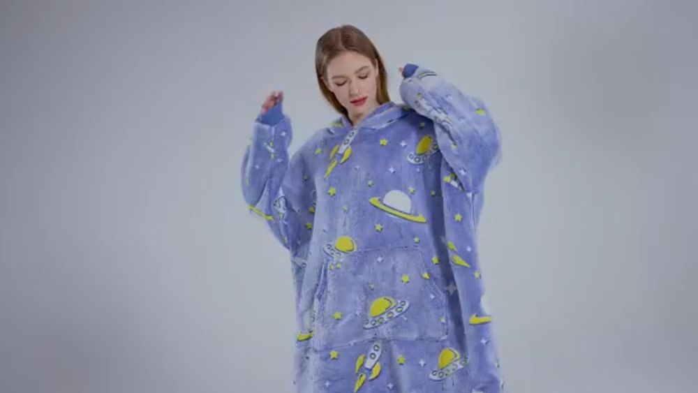Be Comfy and Warm with Strawberry Hoodie Blanket