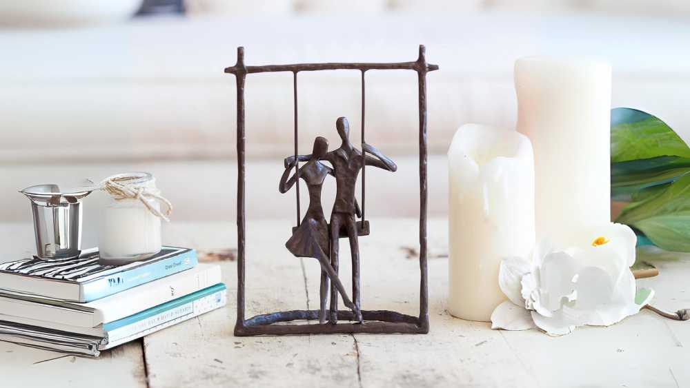 Unique Couple on a Swing Shelf Décor