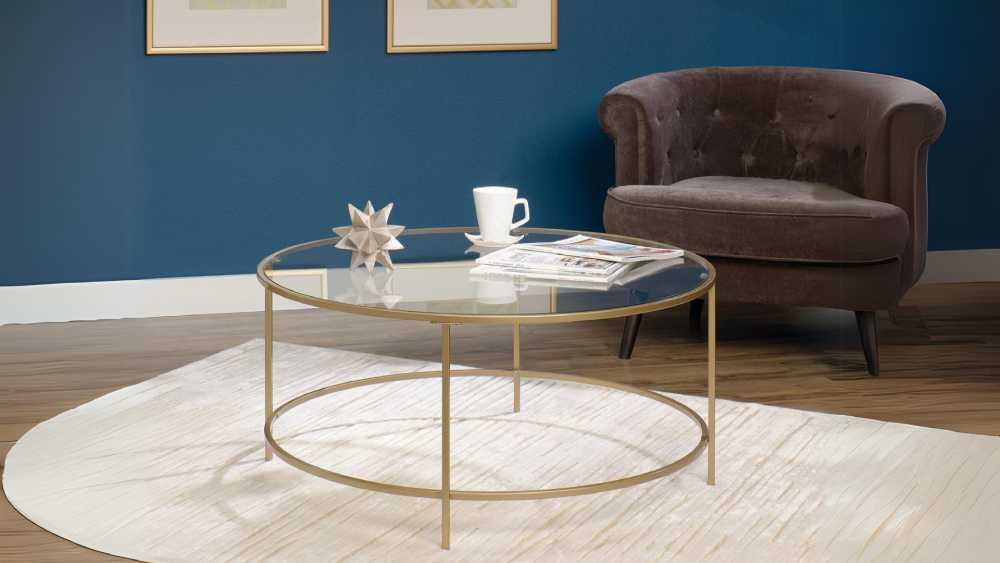 Gold and Glass Lux Coffee Table