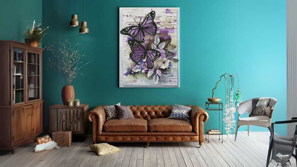 Summer Rose Tapestry Kit with 12 colors