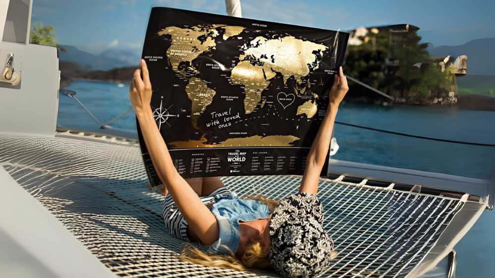 Scratch Off World Map for a Traveler Couple