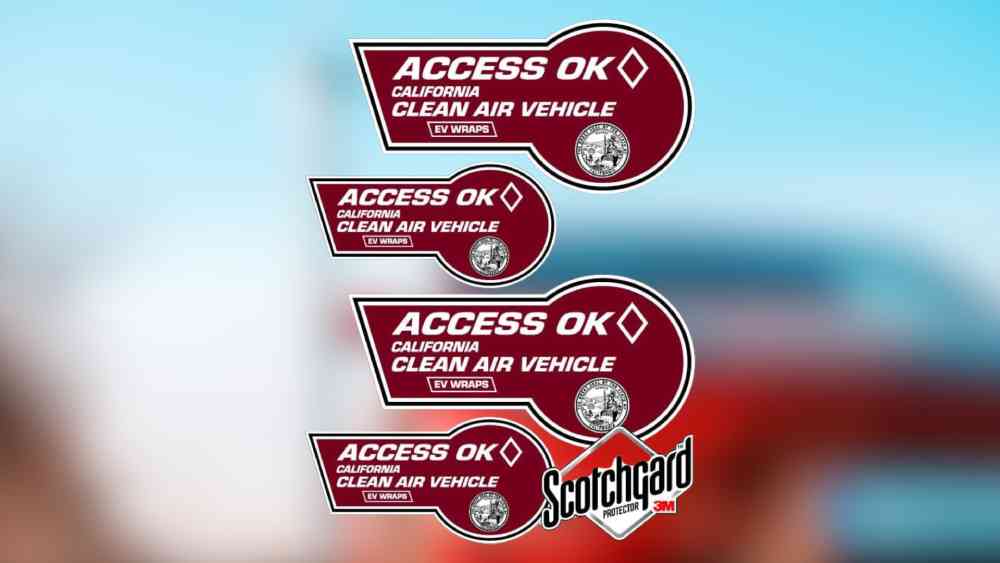 Clean Air Vehicle HOV Lane Sticker Magnet
