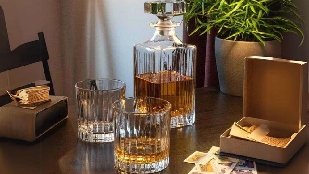 Whiskey Glass Set Crystal Bourbon Glasses