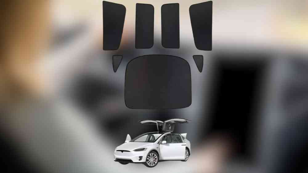 Foldable Sunroof And Window Shade Set For Tesla Model X