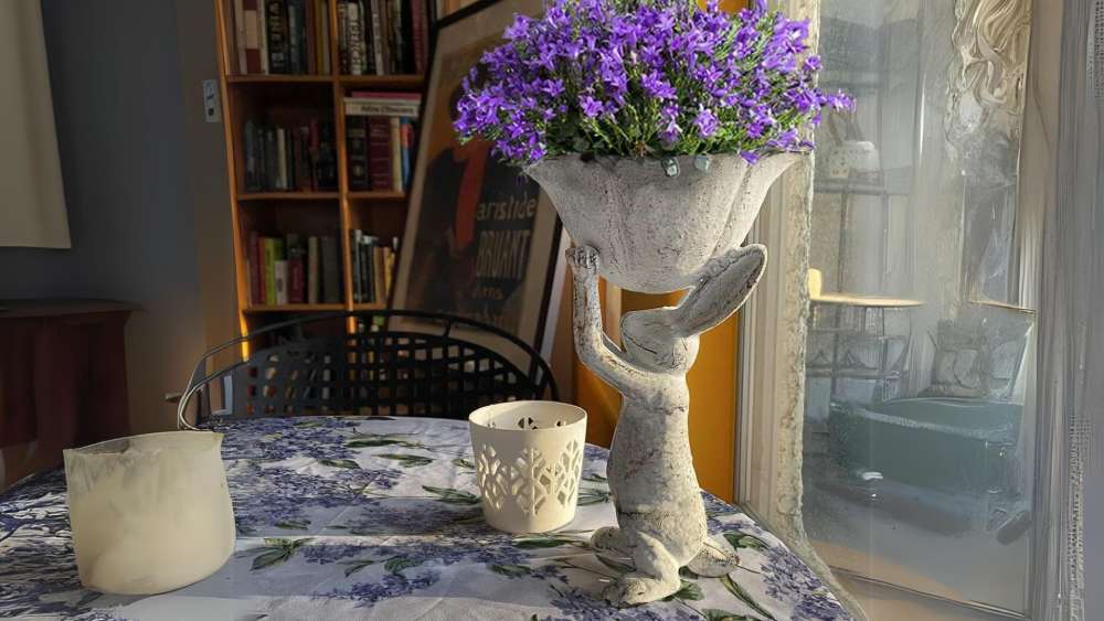 Cast Iron Bird Feeder can also be used as Flower Pot