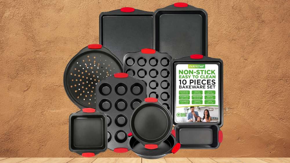 Nutrichef ten piece set of oven safe cookware