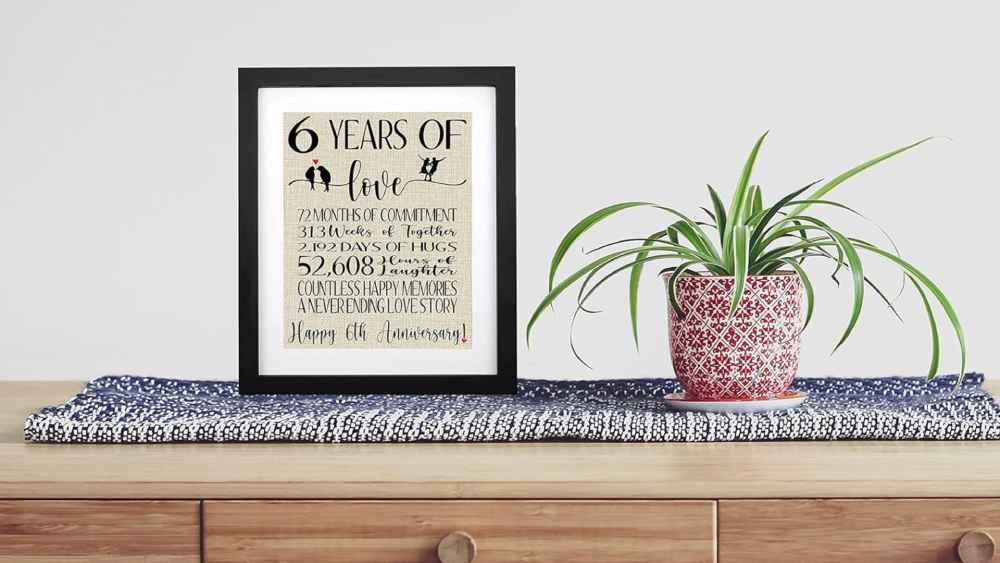 “6 Years of Love Print” With Frame