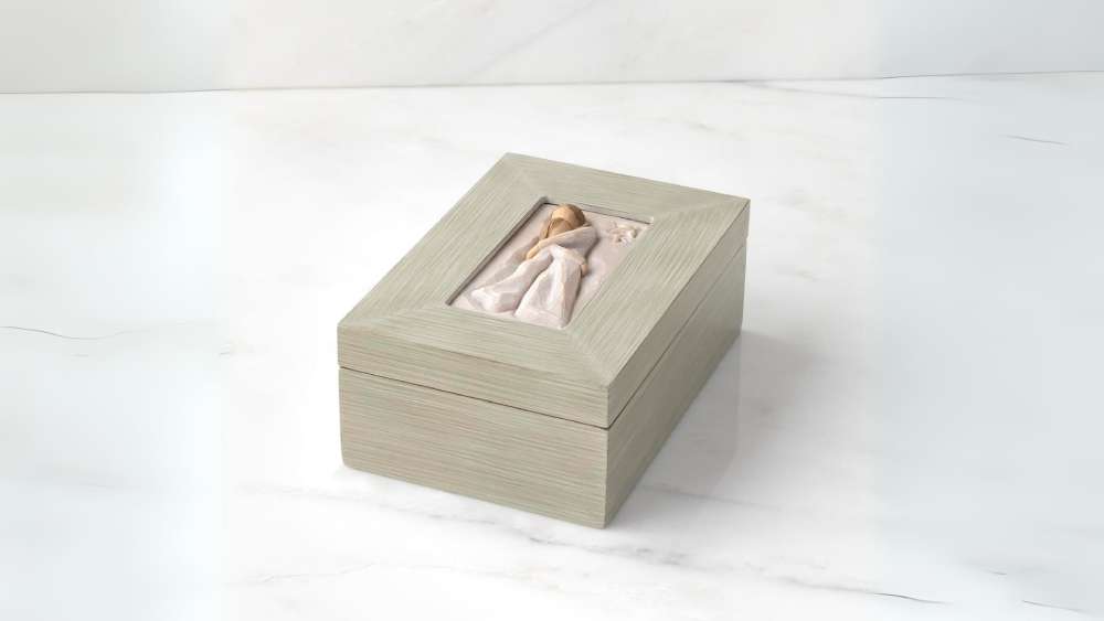 Sculpted willow tree mother and daughter memory box