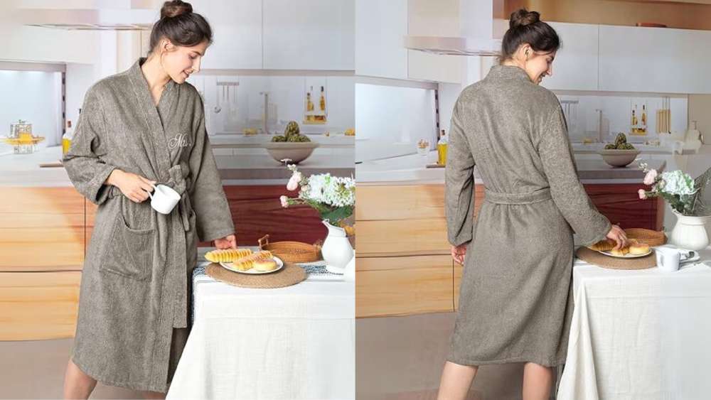 Matching Bathrobe Set made with High Quality Cotton