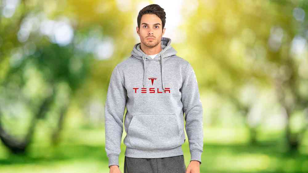 Mens Hoodies Pullover Sweatshirt With Tesla Brand
