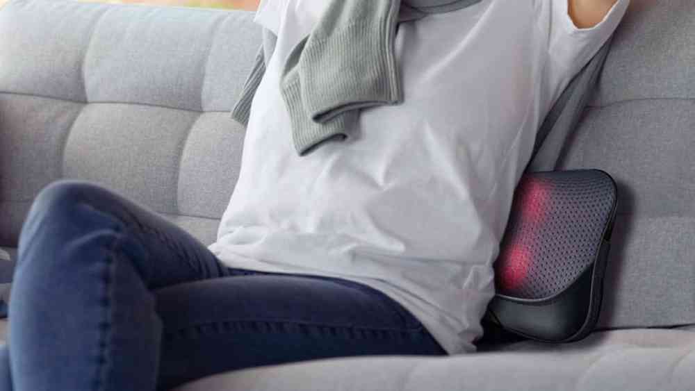 Shiatsu deep kneading massage pillow with heat