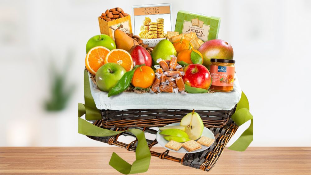 Fruit Basket Filled with Different Kinds of Fruits