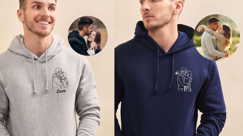 Custom Embroidered Photo Sweatshirt Hoodie