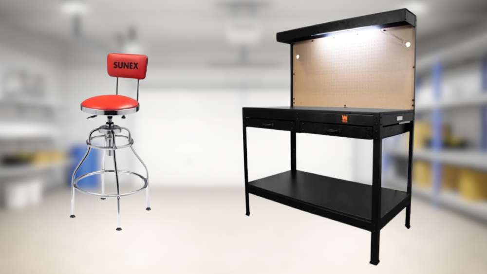 Workbench for garrage or shed