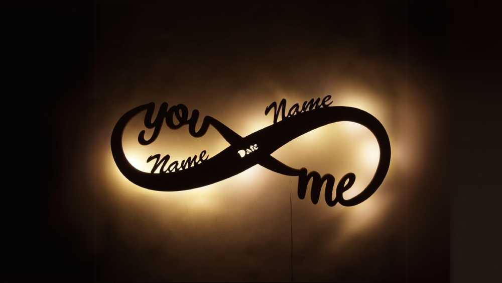 Wall decor with light infinity