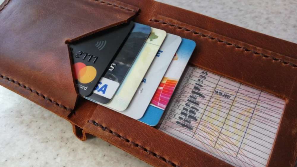 Leather wallet birthday gift for men.