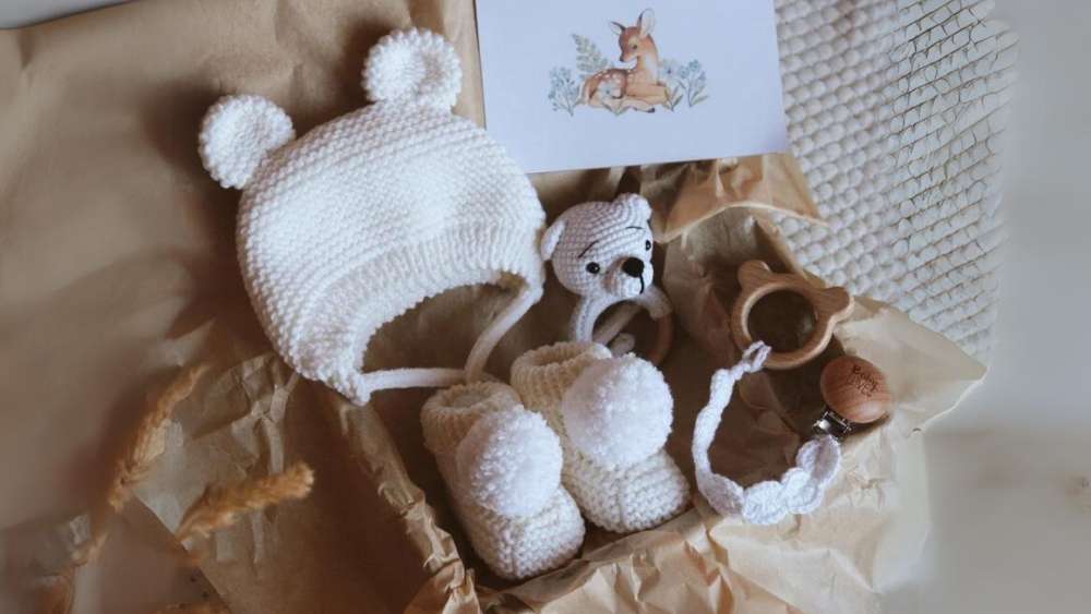 Hand Made Cute Gender Reveal Gift Basket