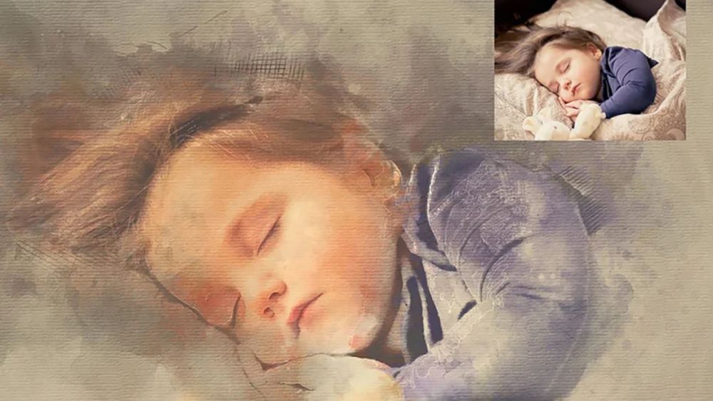 Custom hand painted watercolor portrait with style options