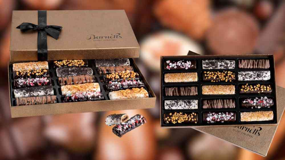 Crispy wafers filled with chocolates