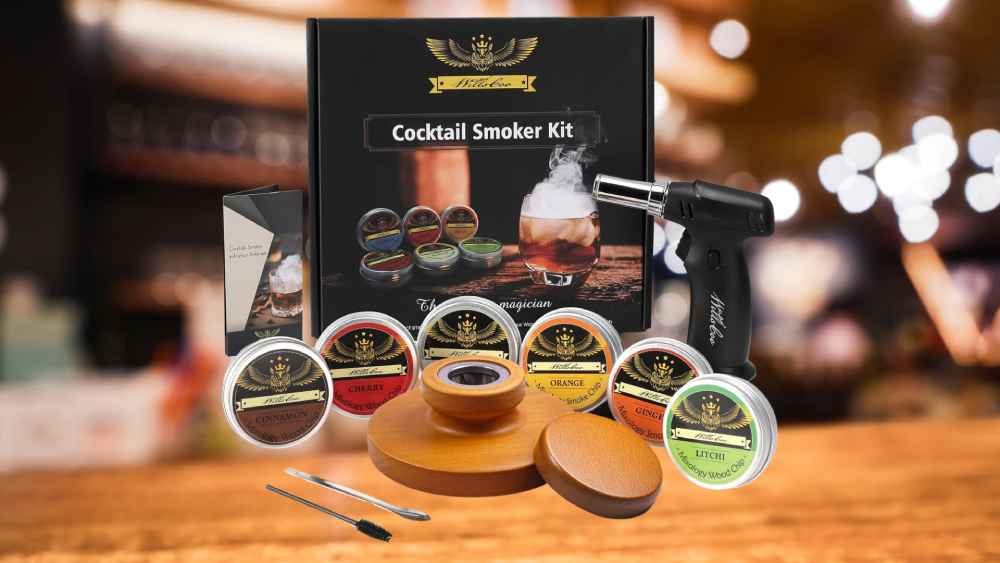 Cocktail smoker kit with torch birthday gift for men.