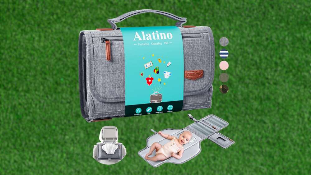 Alatino Portable changing Pad is comfortable and discreet