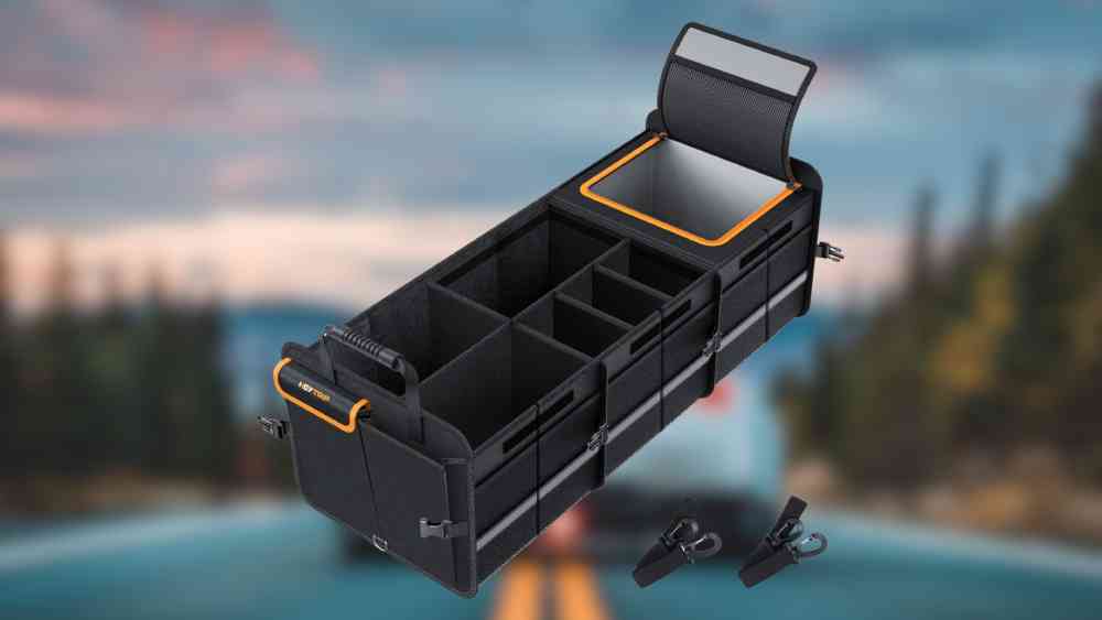 Car Trunk Organizer With Built-in Leakproof Cooler Bag