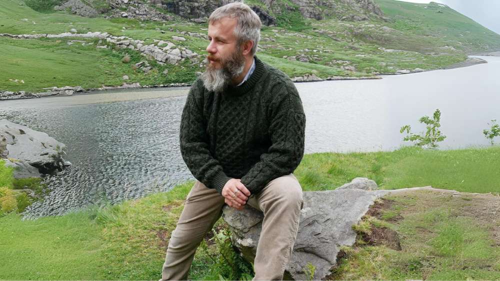 Merino Wool Aran Sweater Pure Soft Irish Jumper
